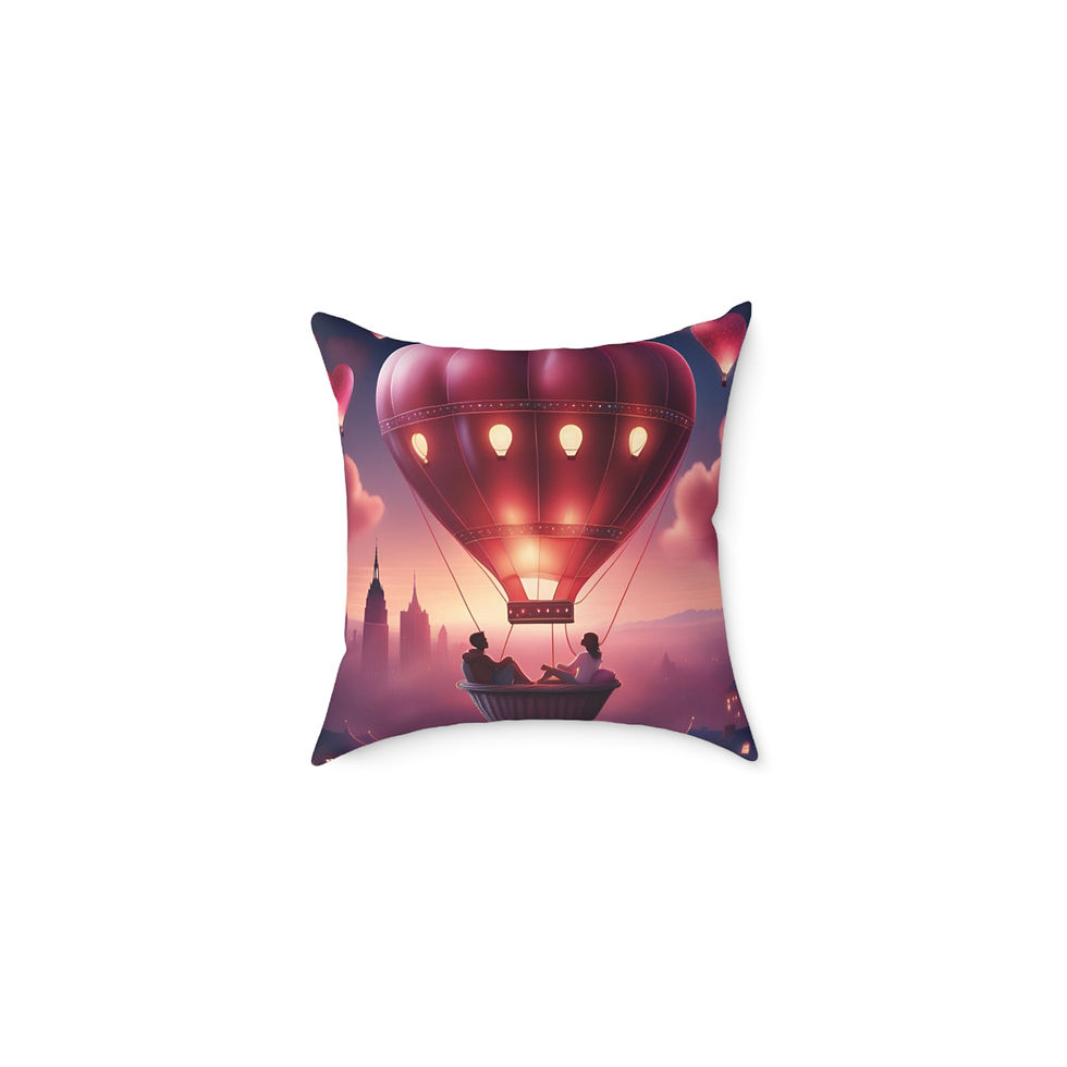 Thumbnail: Romantic Hot Air Balloon Pillow | Cozy Home Decor for Couples