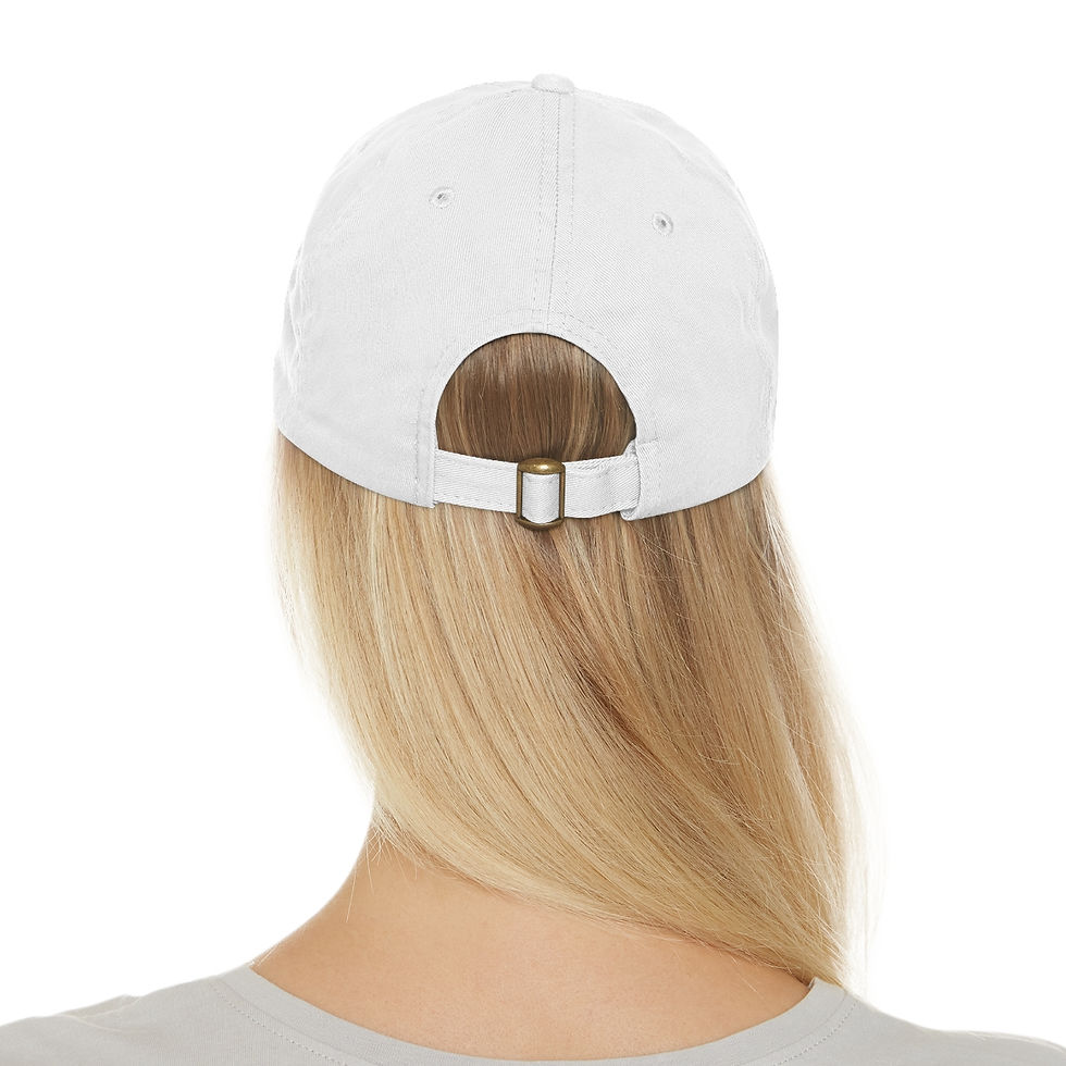 Thumbnail: Dad Hat with Leather Patch (Round)