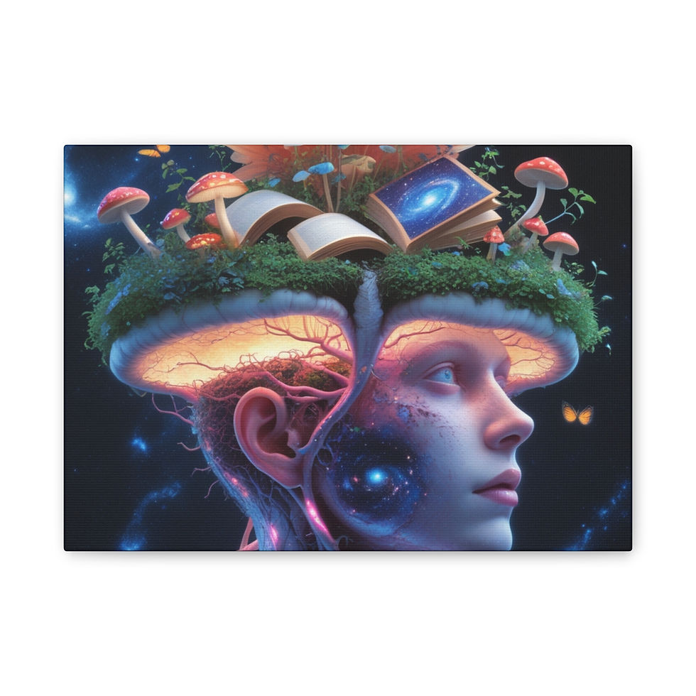 Thumbnail:  Canvas Print,Stretched Wall Art, Psychedelic Home Decor,Nature-Inspired Artwork