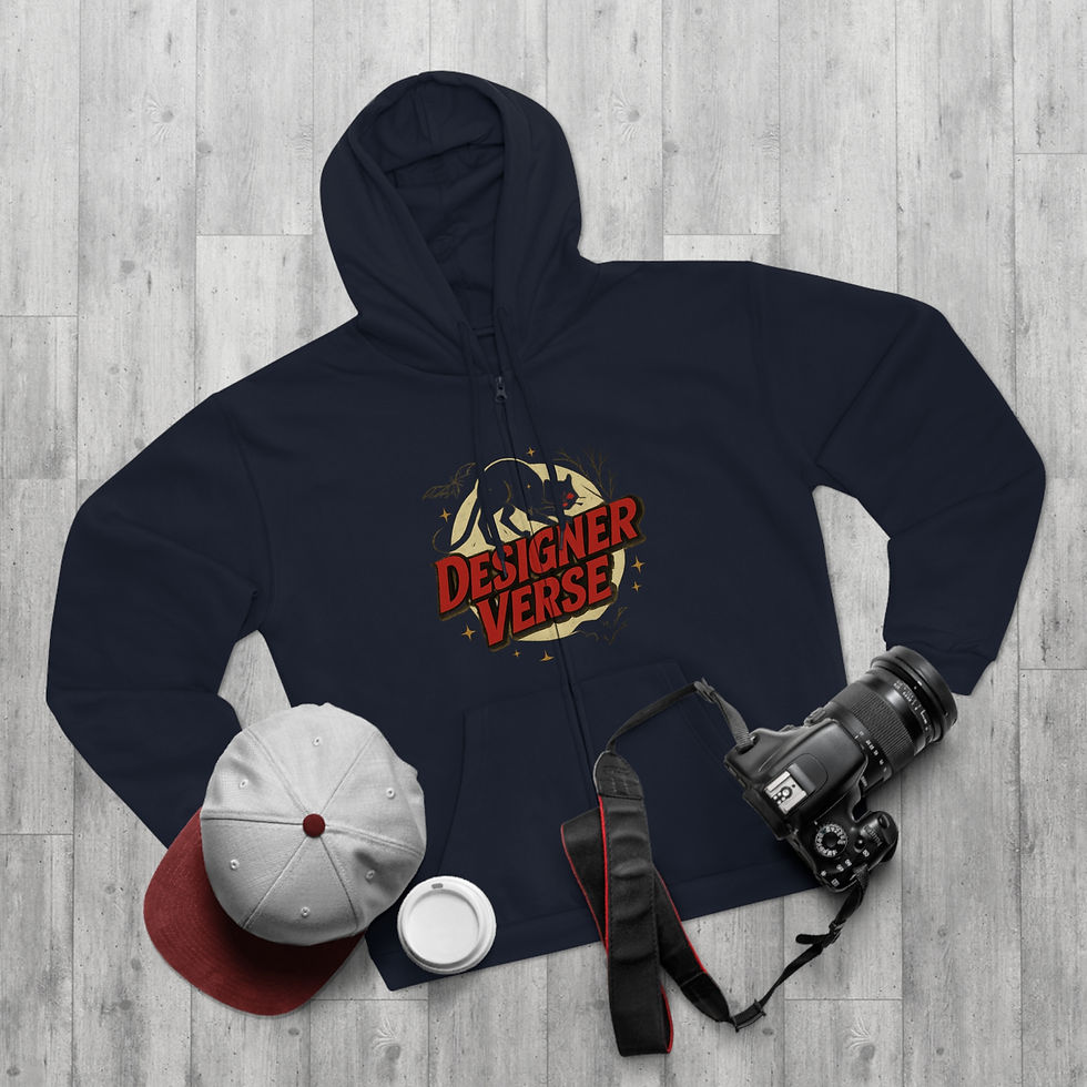 Thumbnail: Designer Verse Unisex Hooded Zip Sweatshirt - Stylish Comfort for Casual Wear