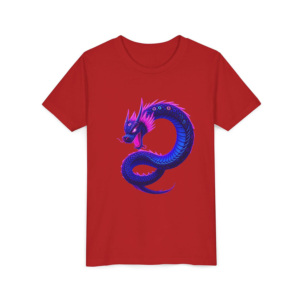 Thumbnail: Youth DragonGraphic Tee,Cool T-Shirt for Boys and Girls,Fantasy Apparel for Kids