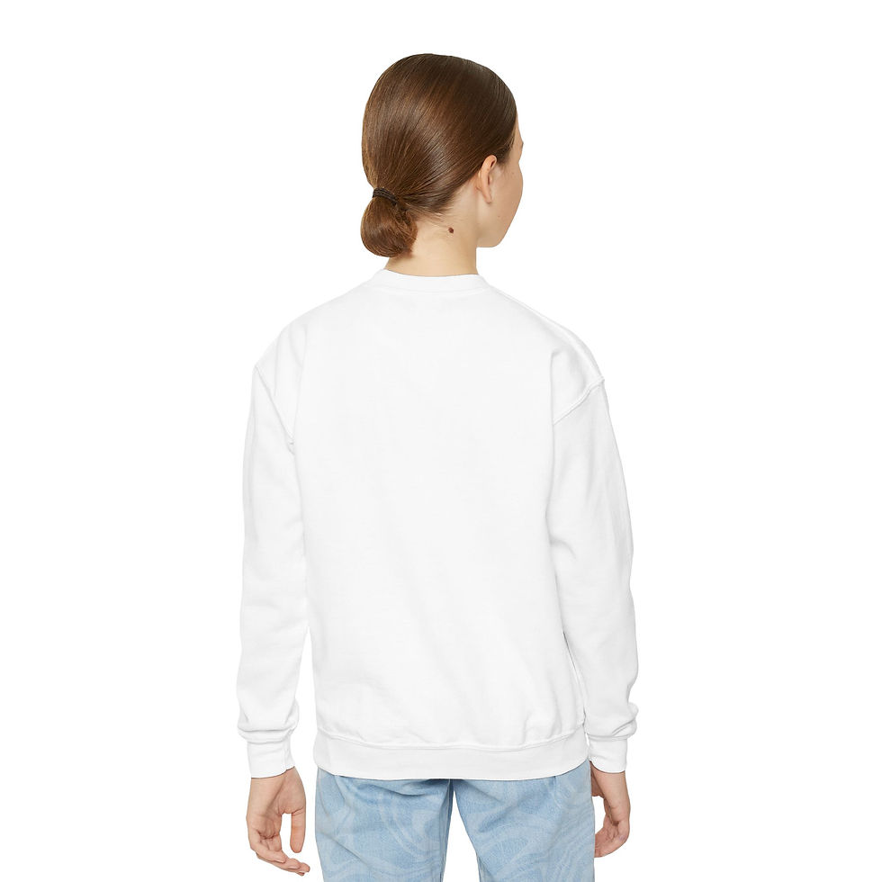 Thumbnail: Youth Heart Sweatshirt, Cute Crewneck for Kids,Cozy Sweatshirt for Everyday Wear