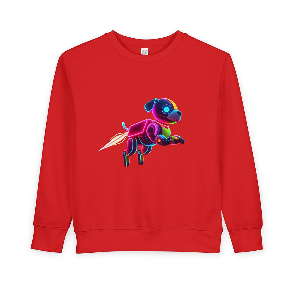 Thumbnail: Colorful Toddler Sweatshirt with Playful Dog Design | Kids Casual Wear