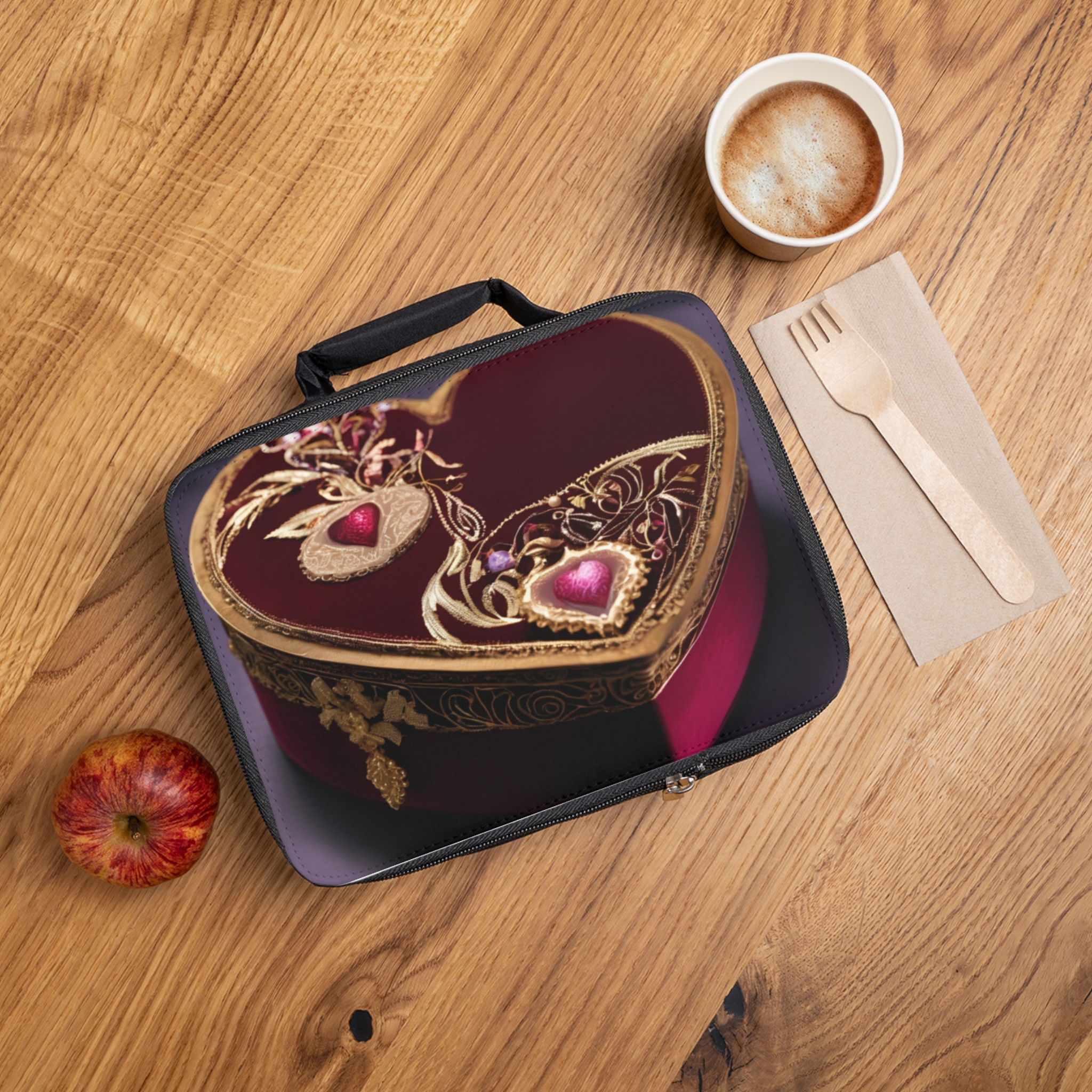 Elegant Heart-Inspired Lunch Bag for Romantic Days & Special Occasions