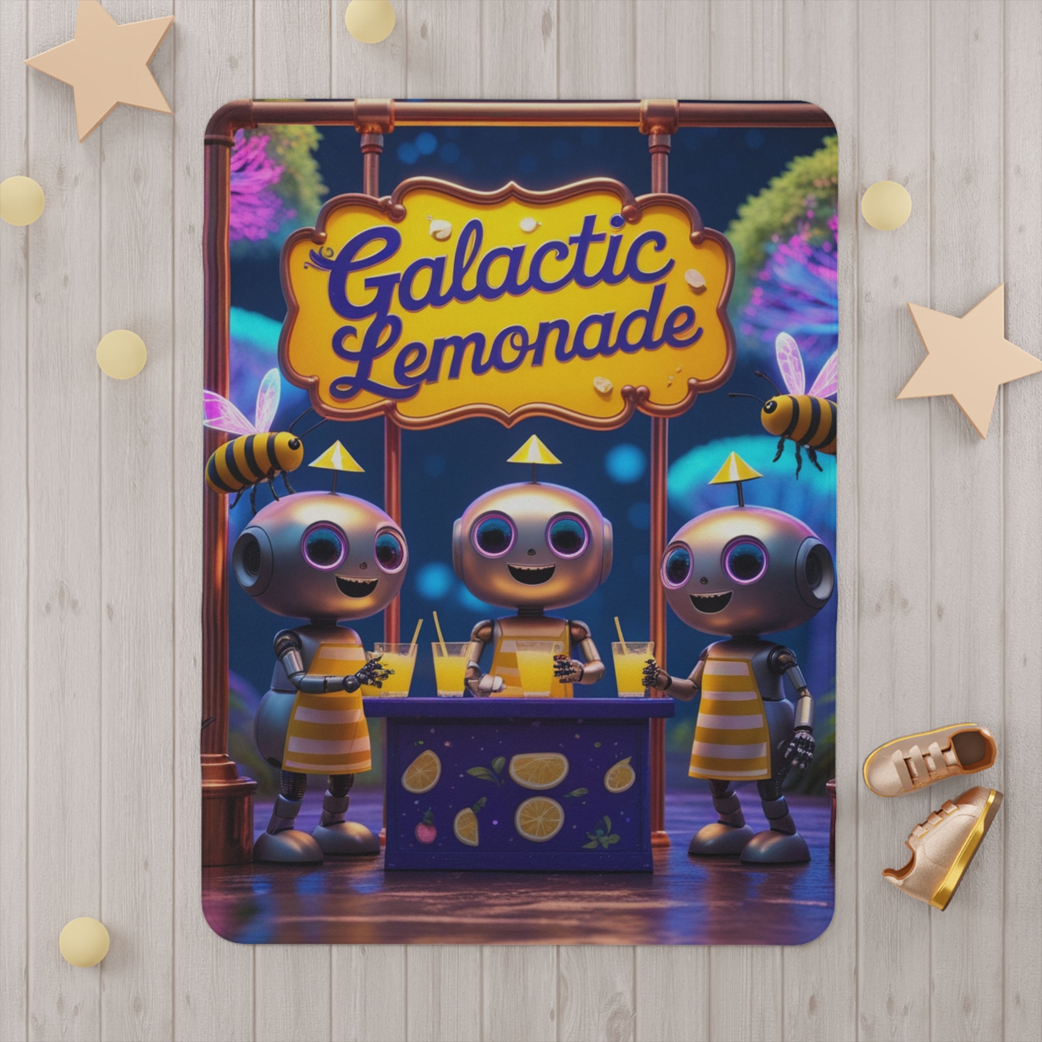 Galactic Lemonade Toddler Blanket - Fun & Colorful Kids Throw for Playtime