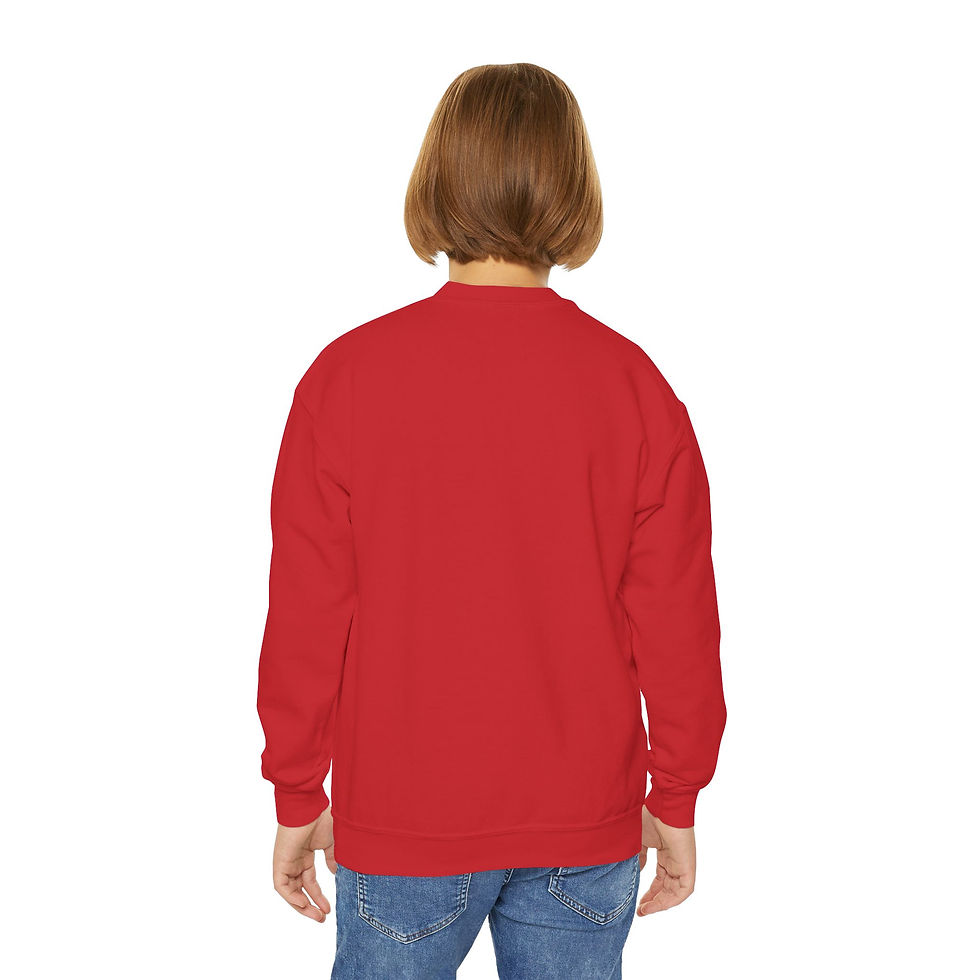 Thumbnail: Neon Tiger Youth Crewneck Sweatshirt | Trendy Graphic Pullover,Animal Sweatshirt