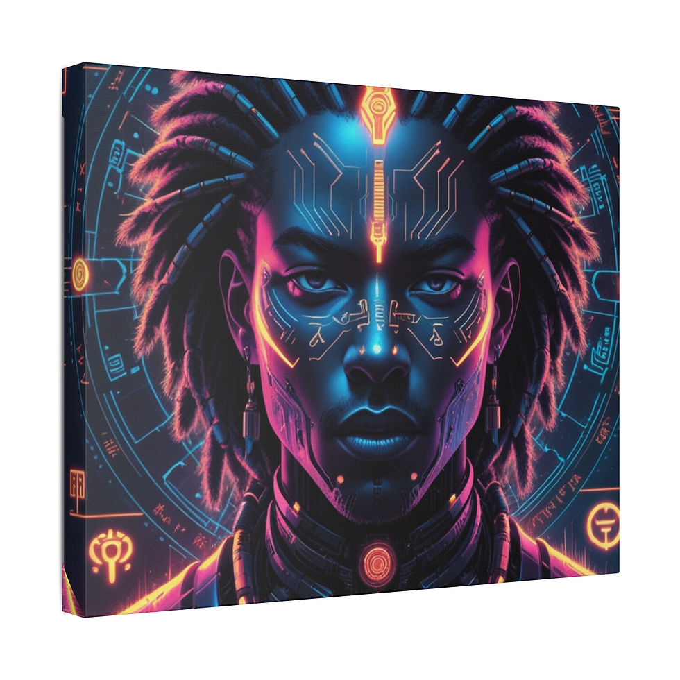 Thumbnail:  Canvas Art Print, Digital Wall Decor, Sci-Fi Artwork, Modern Home Decor