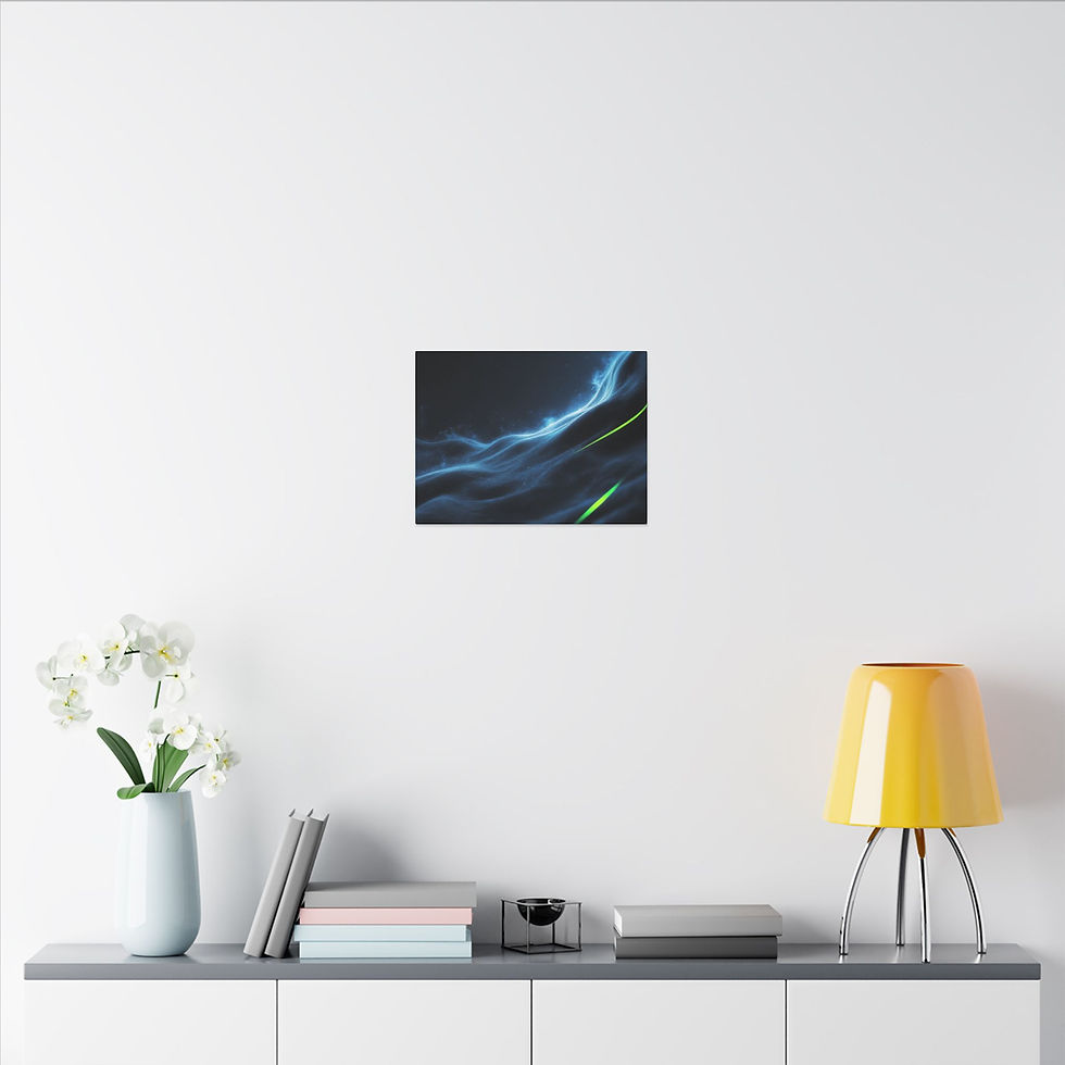 Thumbnail:  Abstract Blue Waves, Home Decor, Modern Artwork, Gift Idea, Gallery Print