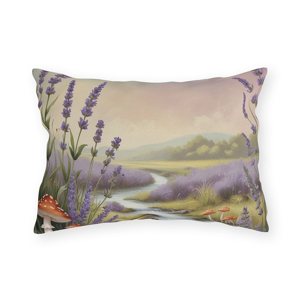 Thumbnail: Nature-Inspired Outdoor Pillow – Floral Lavender Design for Garden & Comfort