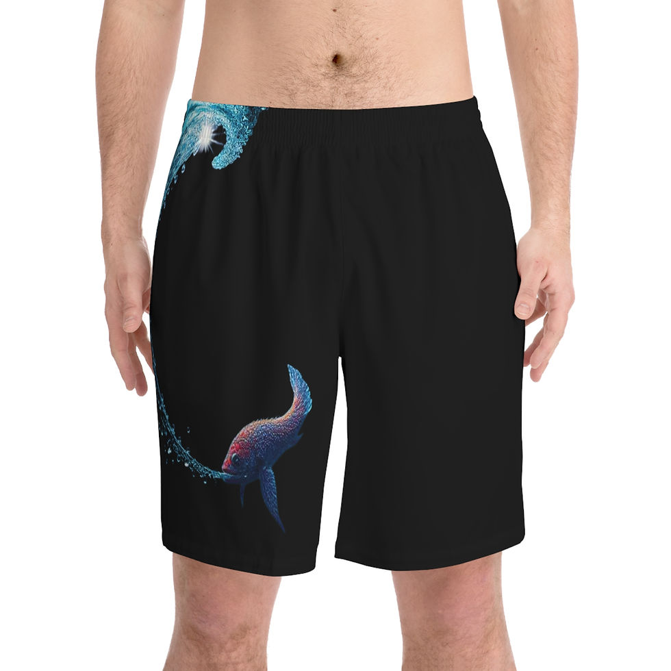 Thumbnail: Vibrant Fish Swim Men's Beach Shorts, Summer Swimwear and Ocean Lover Gifts