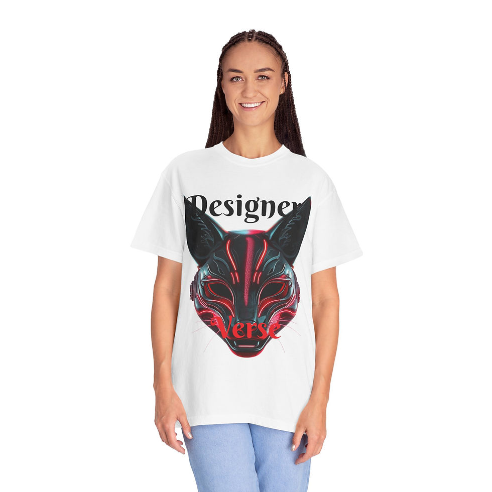 Thumbnail: Futuristic Cat Graphic Unisex T-Shirt - Streetwear Style