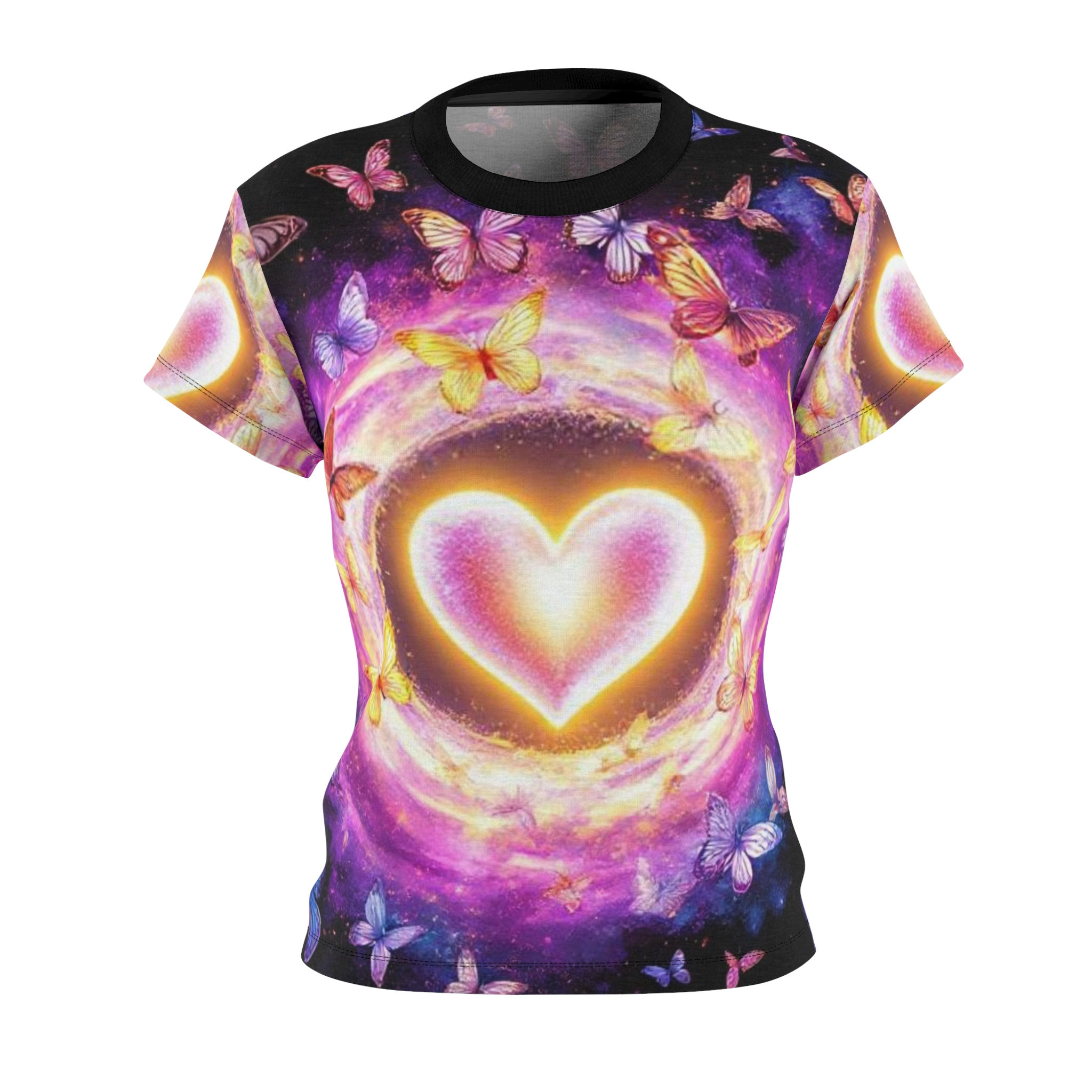 Women's Butterfly Tee -Graphic Top, Perfect for Heart Lovers,Unique Gift for Her