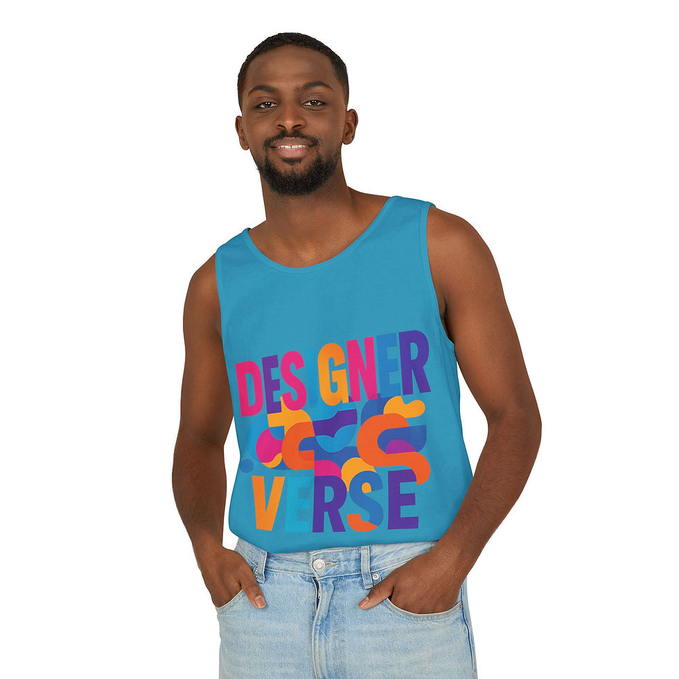 Thumbnail: Unisex Tank Top - Designer Verse Graphic Tee, Summer Outfit, Gift for Creatives