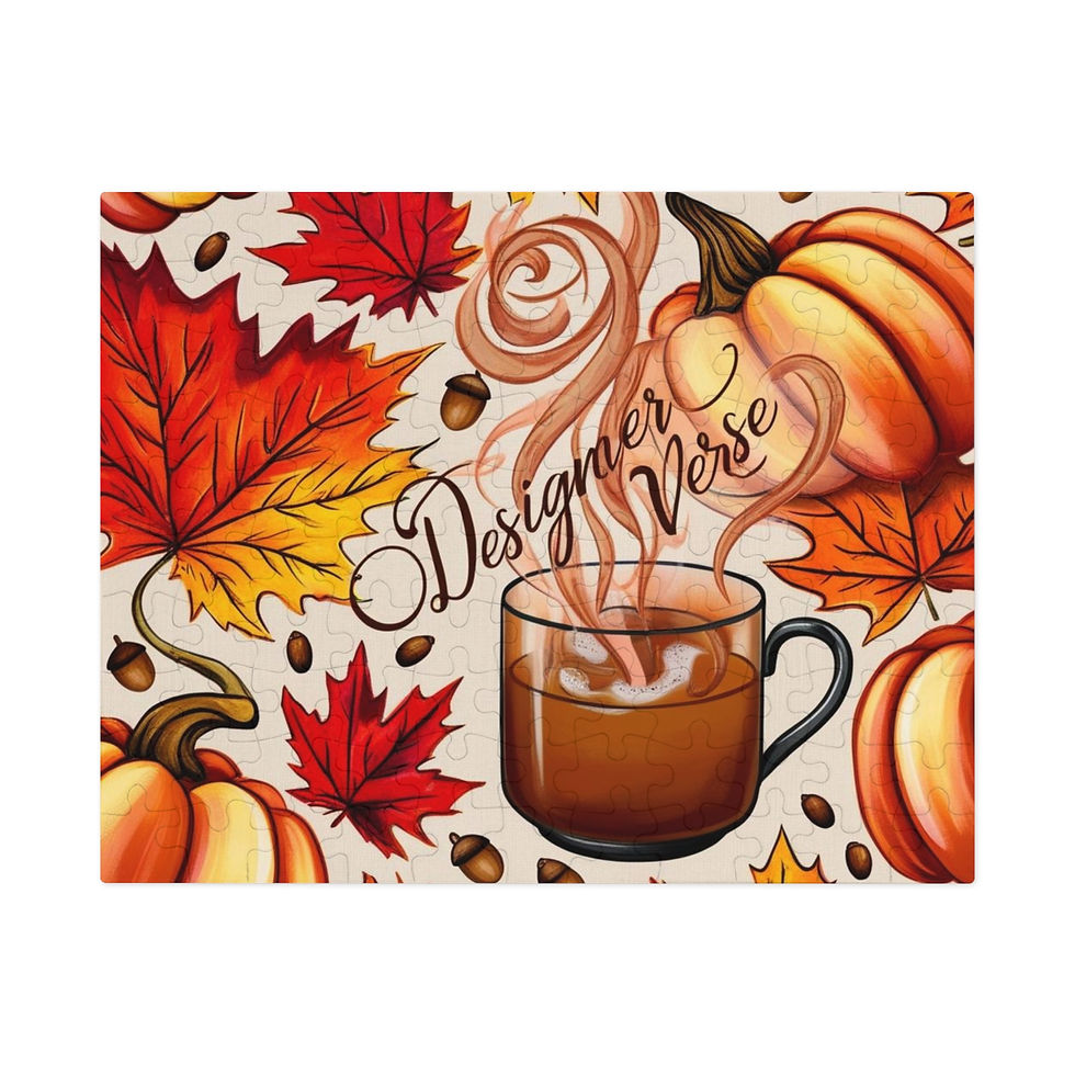 Thumbnail: Jigsaw Puzzle with Tin,Pumpkin Vibe,Gift for Puzzle Lovers,Thanksgiving Activity