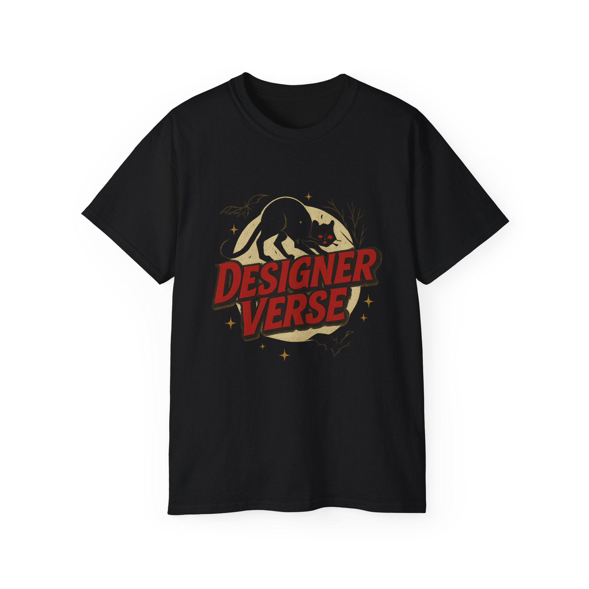 Designer Verse Unisex Ultra Cotton Tee - Stylish Black Graphic T-Shirt