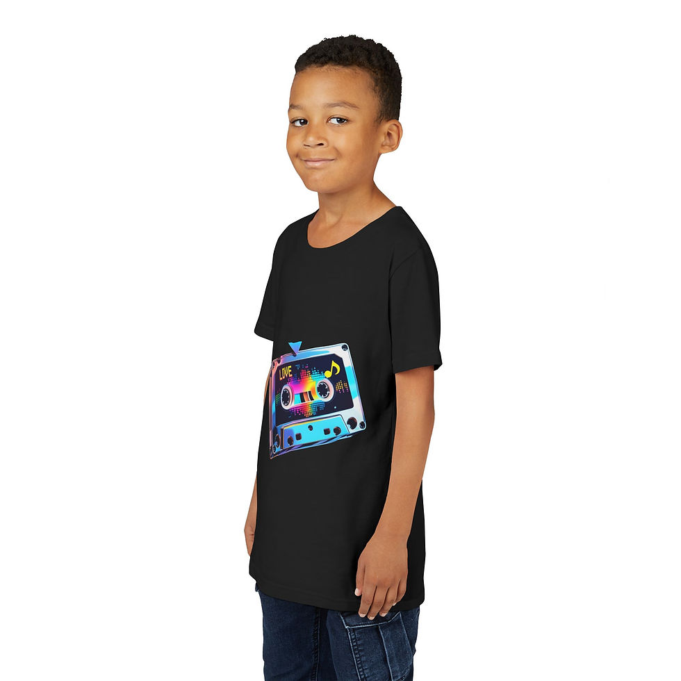 Thumbnail: Retro Youth Tee, Cute Kids T-Shirt, Vintage Audio Shirt, Gift for Music Lovers