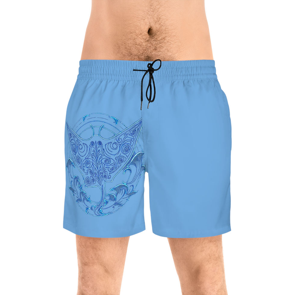 Thumbnail: Men's Mid-Length Swim Shorts, Beachwear, Summer Vacation , Surf and Swim Gear