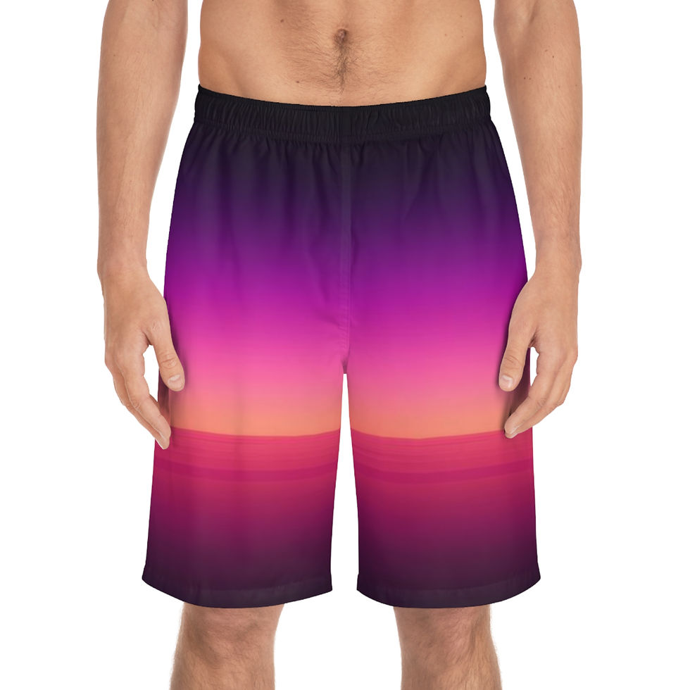 Thumbnail: Men's Gradient Beach Shorts, Summer Swimwear,Beachwear, Perfect for Vacation