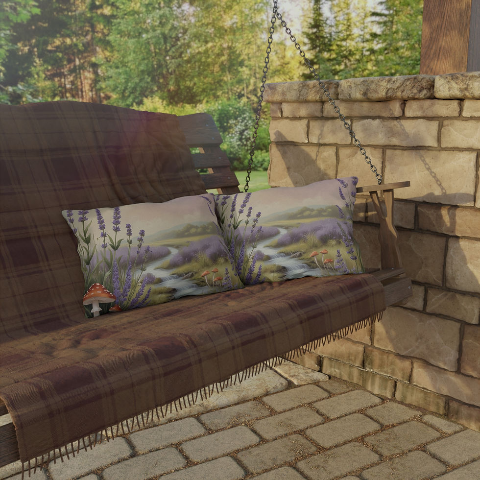 Thumbnail: Nature-Inspired Outdoor Pillow – Floral Lavender Design for Garden & Comfort