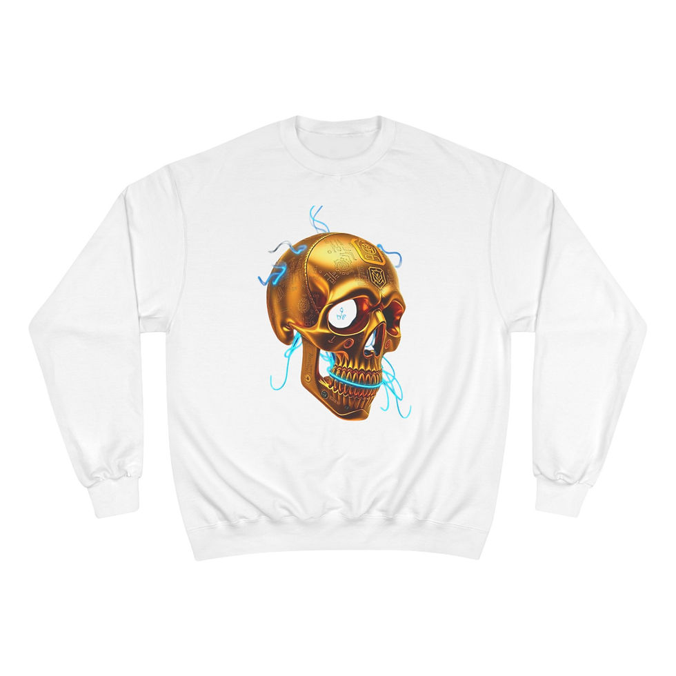 Thumbnail: Golden Skull Champion Sweatshirt | Unique Graphic Sweatshirt for Casual Wear
