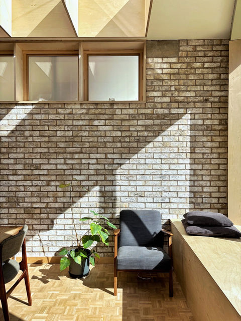 Window seat in a modern extension designed by Manchester architects, Mulholland Architecture