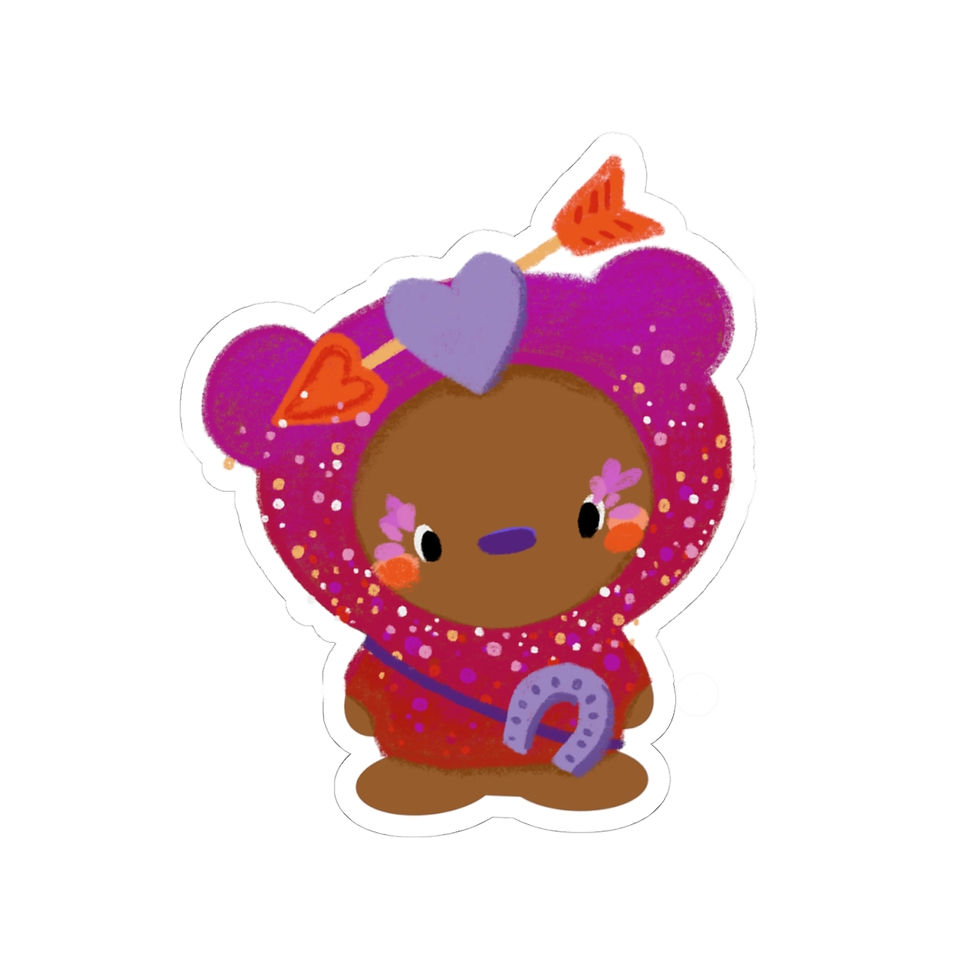 Thumbnail: Cute Sagittarius inspired Bear Kiss-Cut Stickers