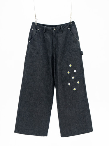 【EZKATON】23FW★ Double wide denim pants Wild Ass Black Denim Double Knee Pants - 36 x 34 - Walmart.com