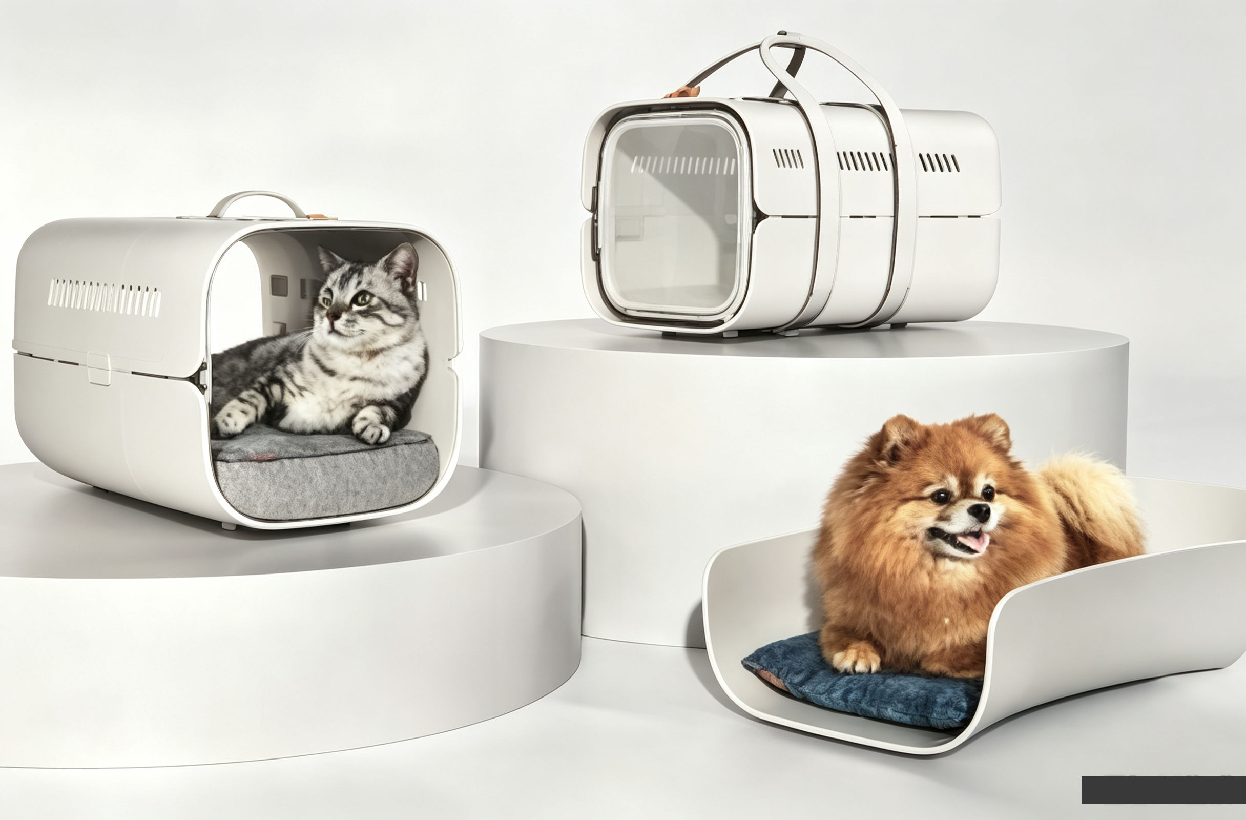 2-in-1 Pet Cage Bed, Secure Enclosed Bed for Cats & Small Dogs