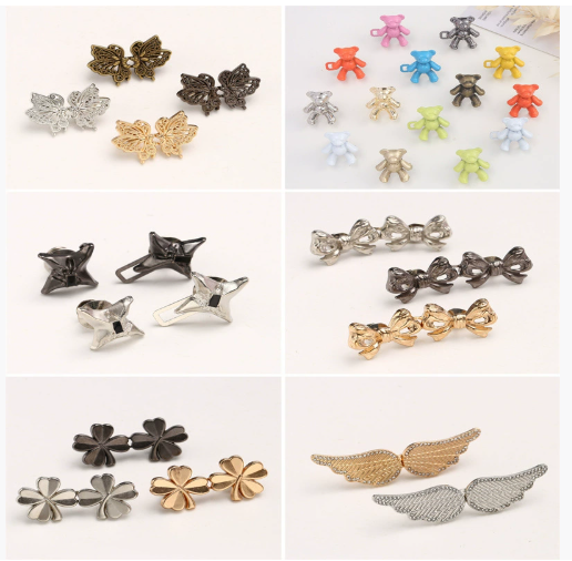 Decorative Metal Clothing Buckles Multi‑Style Sew‑On Garment Ornament Clasps