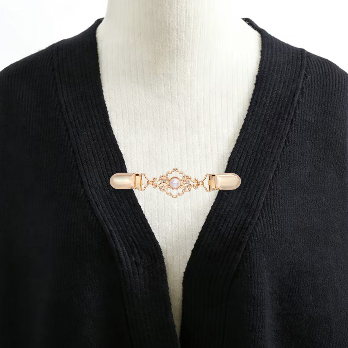 Vintage Pearl Cardigan Clip Sweater Clasp Fastener
