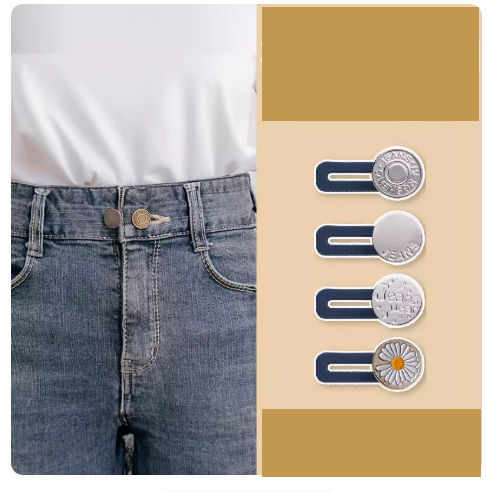 No‑Sew Jean Waist Extender Hooks For Tight Denim Pants