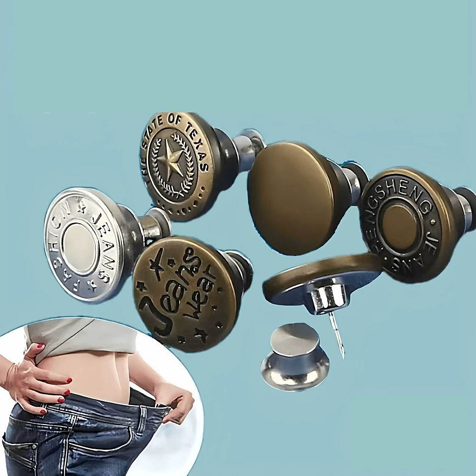 No‑Sew Jean Waist Tightener Metal Snap Buttons for Pants
