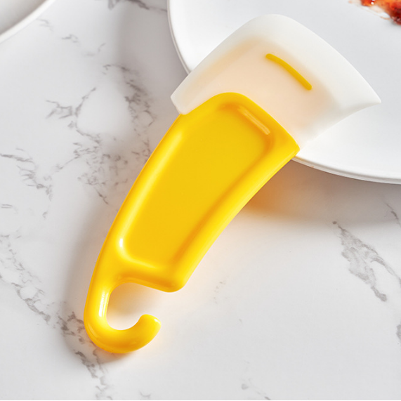 Silicone Kitchen Scraper For Plate Bowl Residue Cleaning