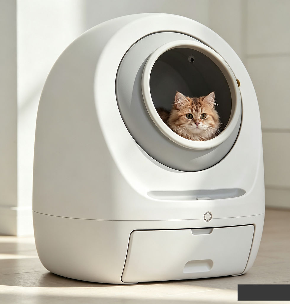 Automatic Cat Litter Box, Self-Separating Waste System