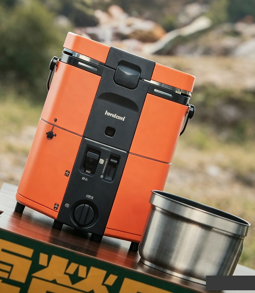 Portable Camp Rice Cooker, Fire-Powered Outdoor Cooking Pot for Camping Meals