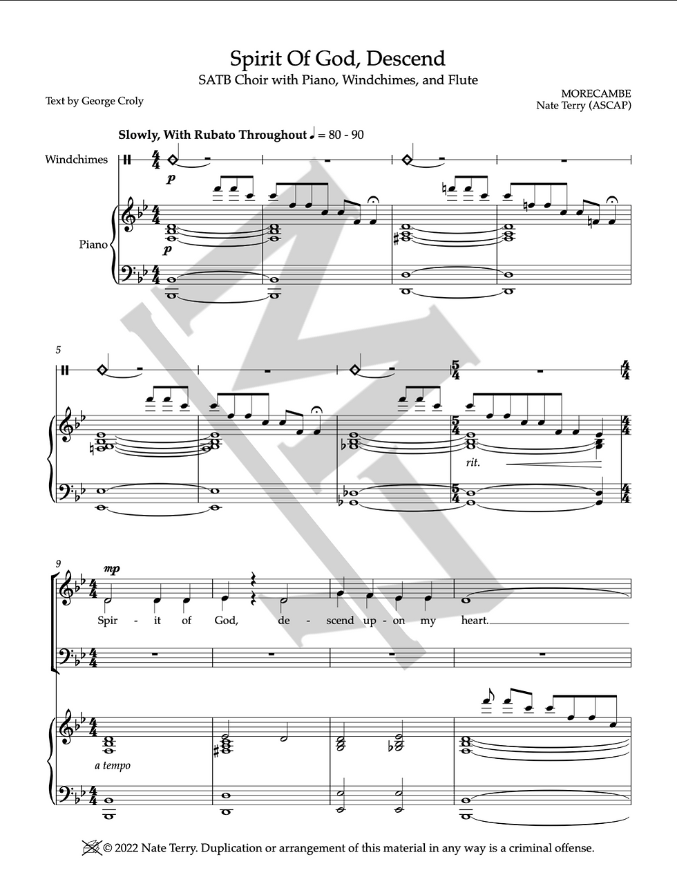 Thumbnail: Spirit of God, Descend - SATB - DIGITAL DOWNLOAD