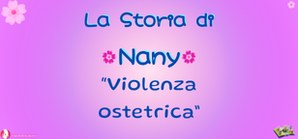 copertina sfondo violetto con la scritta raccontami la tua storia violenza ostetrica e logo di ostetrica Sere, fiori di ciliegio e un libro di fiabe
