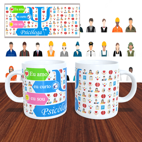 Caneca Personalizada Profissão Sou Psicóloga