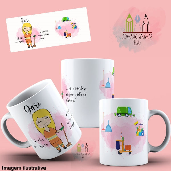 Caneca Personalizada Profissão Feminina Gari