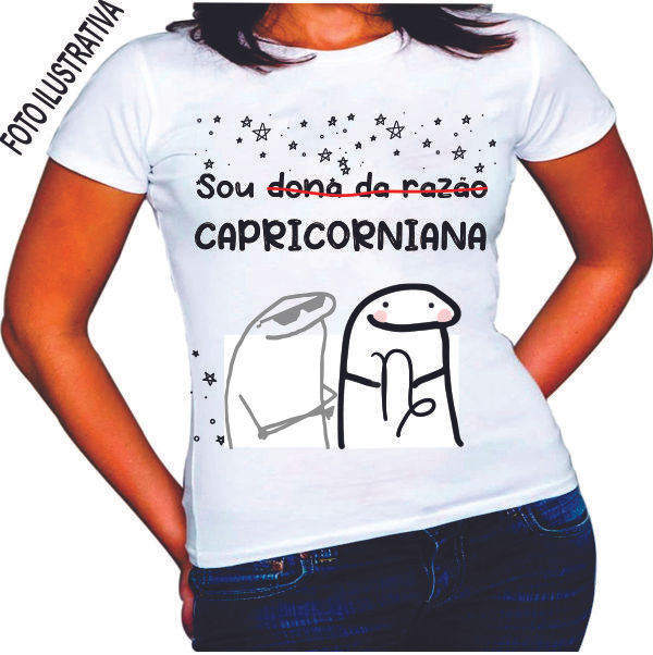 Camisa Personalizada Feminino Flork Signo Capricórnio