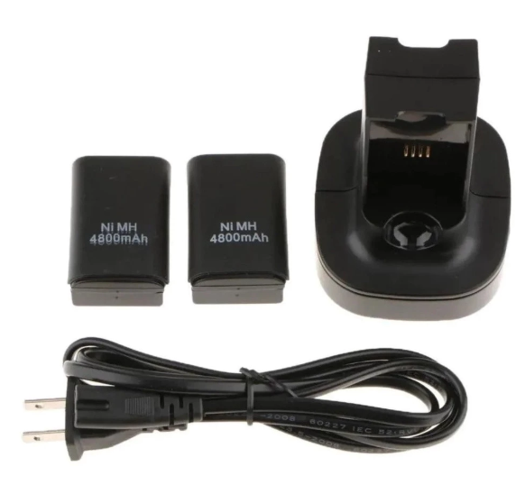 Carregador Base Dock Duplo Compativel Xbox 360 com 2 Baterias