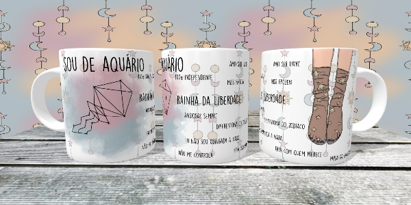 Caneca Personalizada Signo sou de Aquário