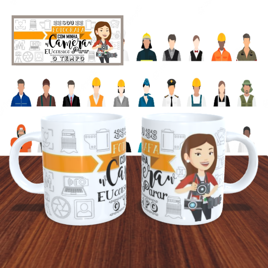 Caneca Personalizada Profissão Sou Fotógrafa