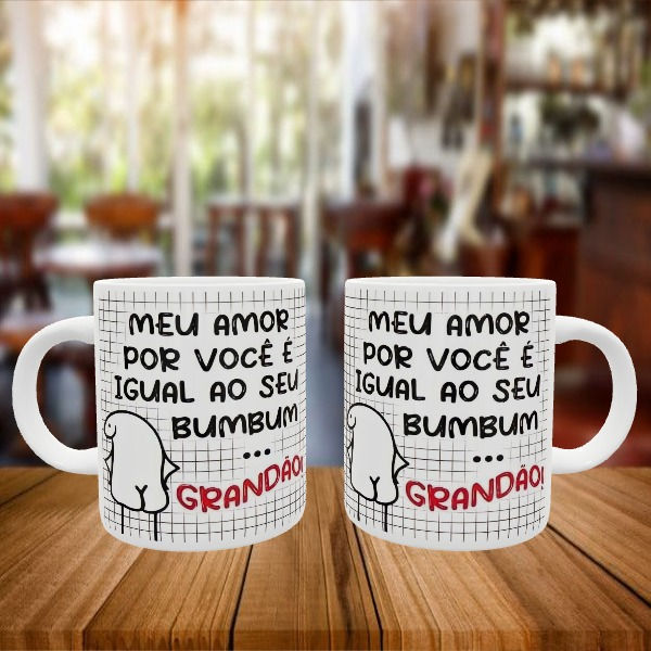 Caneca Personalizada Namorados Meu Amor por Você é Igual...