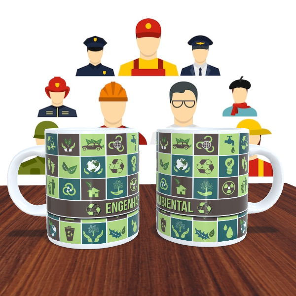 Caneca Personalizada Profissão Engenharia Ambiental n° 1
