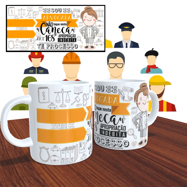 Caneca Personalizada Profissão Sou Advogada n° 3