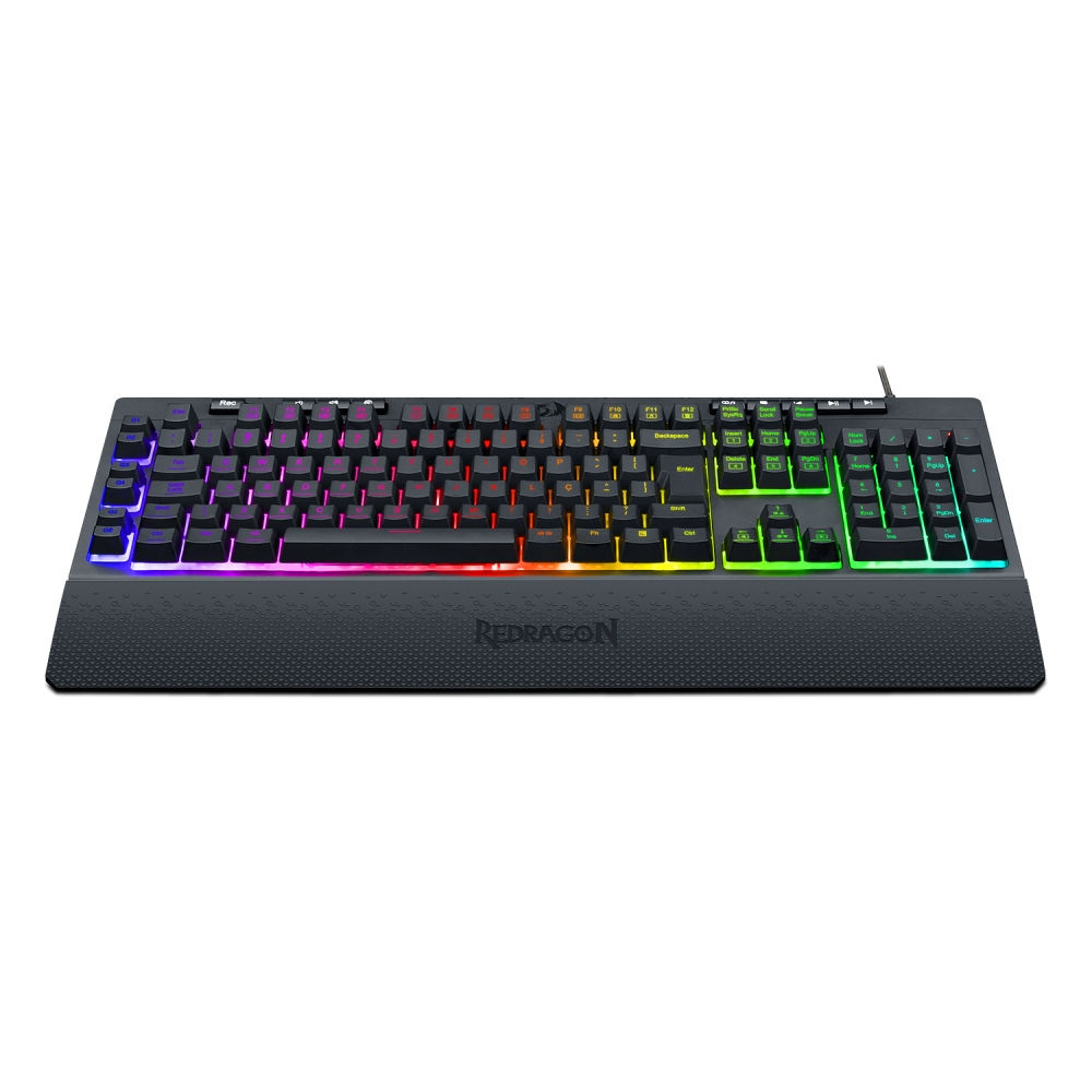 Teclado Gamer com Fio Qwerty Redragon Shiva K512 RGB Cor Preto