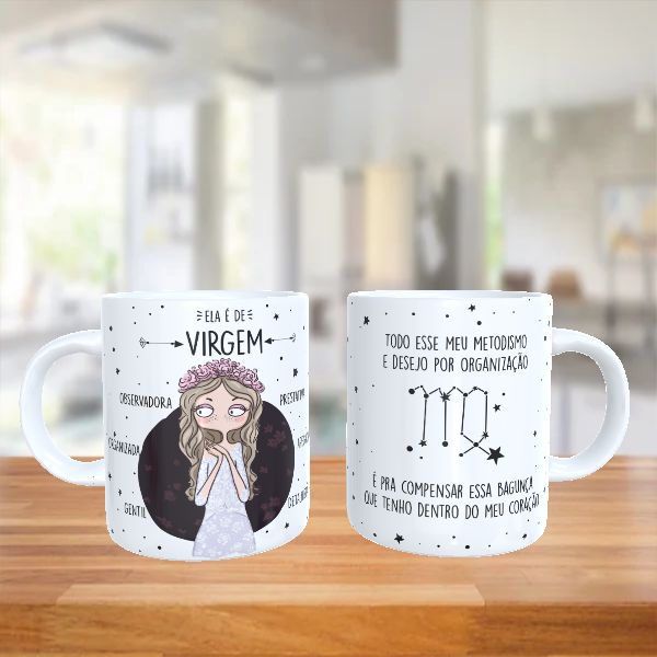 Caneca Personalizada Signo ela é de Virgem