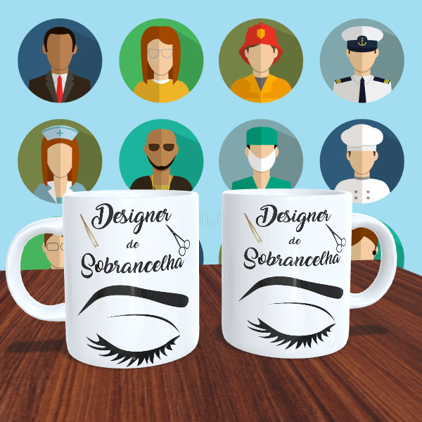 Caneca Personalizada Profissão Designer de Sobrancelha n° 1