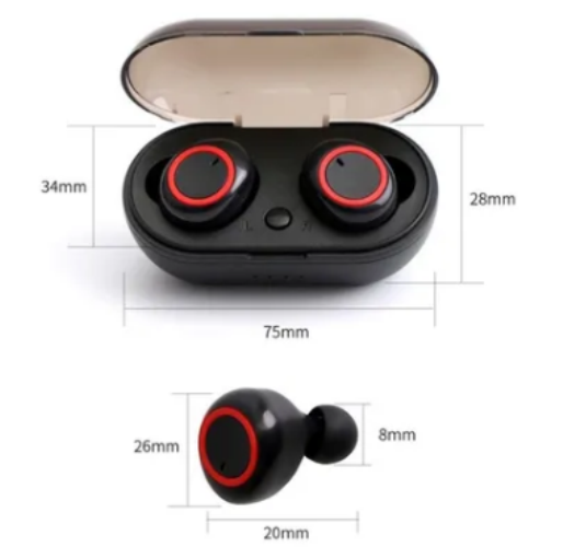 Miniatura: Fone de Ouvido sem Fio Y50 Esportivo Bluetooth Recarregável
